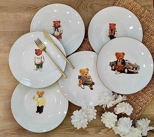 Roy King Bear 6 lı Servis Tabak 27 cm