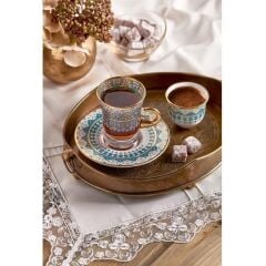DECORIUM 18 Parça Kulplu Çay-Mıra Takımı Latif M04679