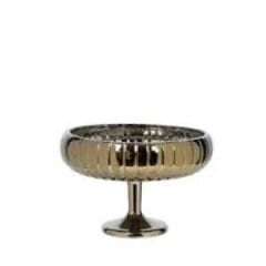 Evdema linea cam ayaklı altın sunumluk çanak 24x16 cm