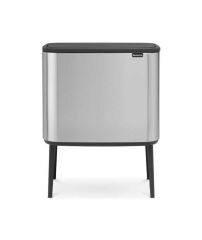 BRABANTİA BO FPP MATT STEEL DOKUNMATİK ÇÖP KUTUSU 36L