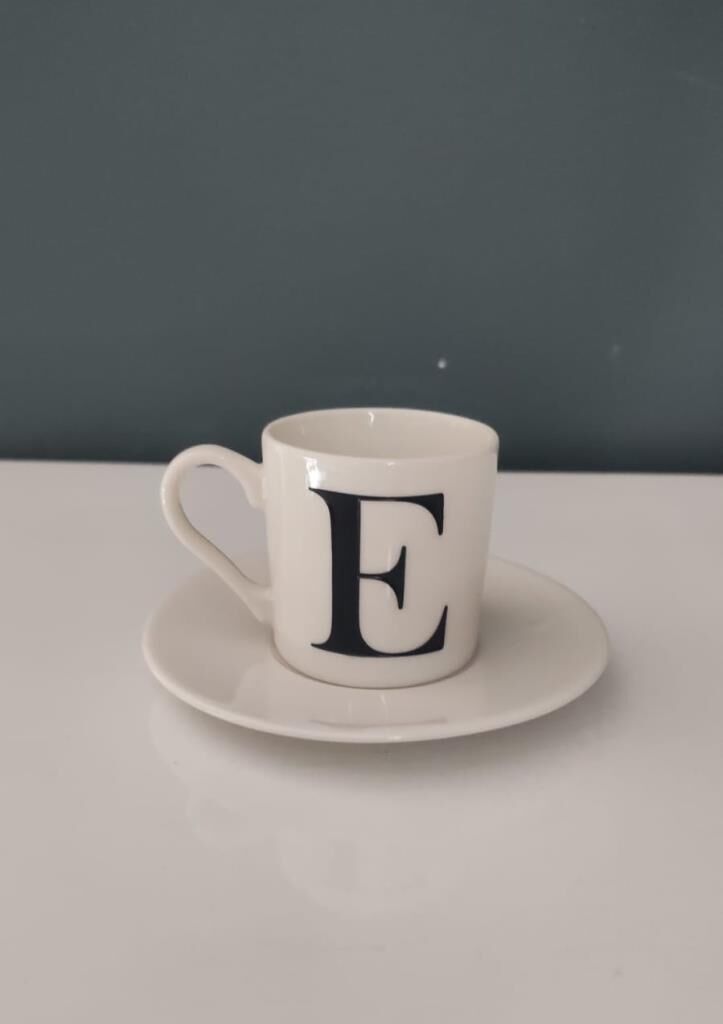 DECORIUM KUM E HARFLİ KAHVE FİNCANI