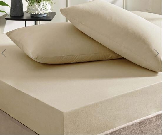 Taç Ranforce Lastikli Çift Kişilik Çarşaf Set Vizon