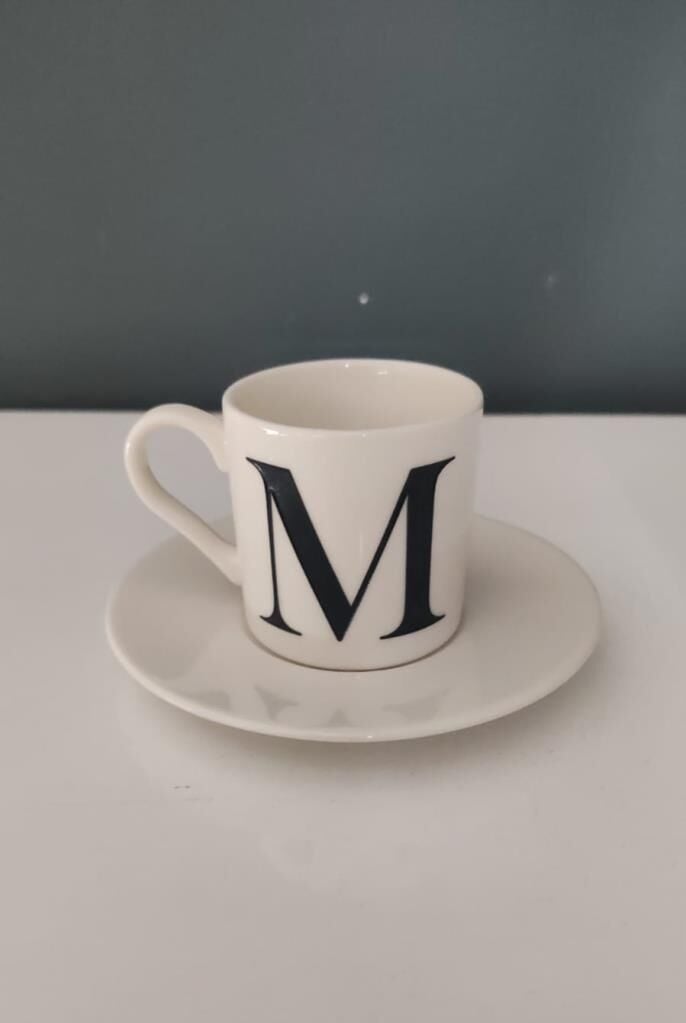 DECORIUM KUM M HARFLİ KAHVE FİNCANI