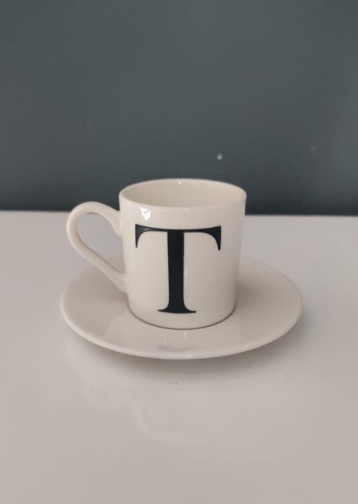 DECORIUM KUM T HARFLİ KAHVE FİNCANI