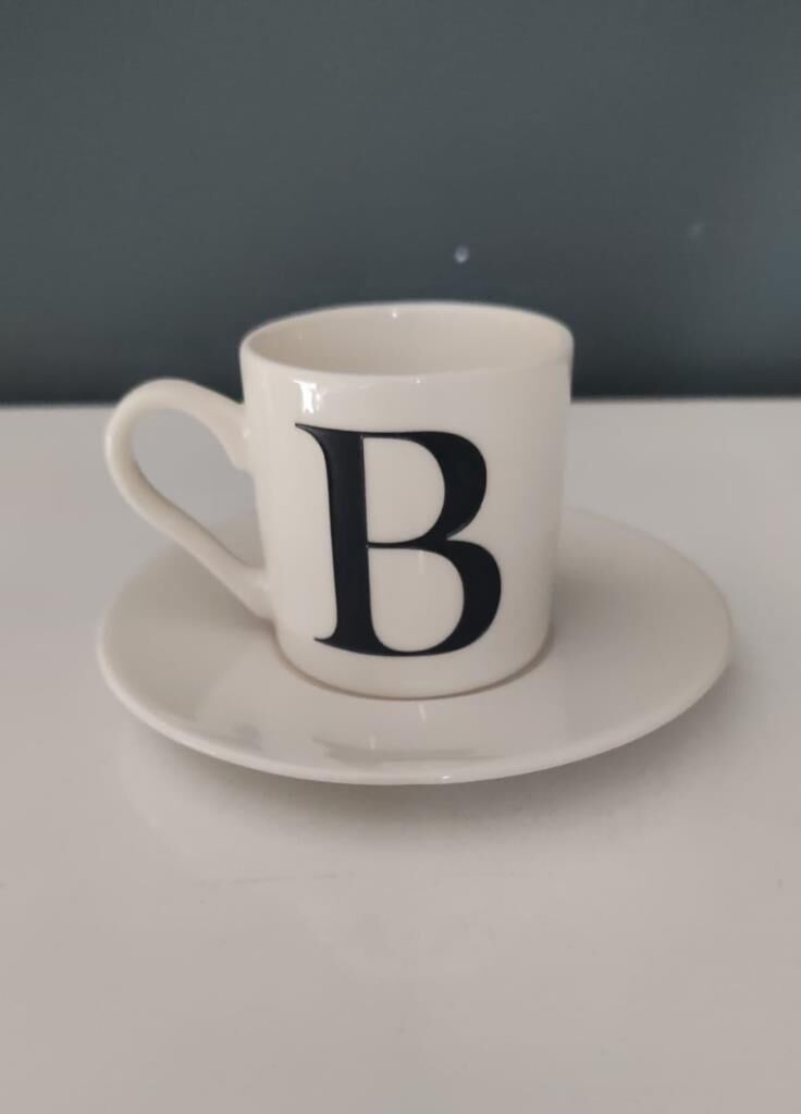 DECORIUM KUM B HARFLİ KAHVE FİNCANI