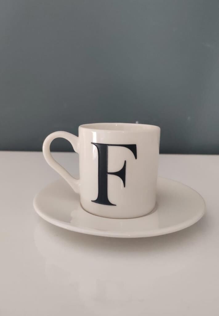 DECORIUM KUM F HARFLİ KAHVE FİNCANI