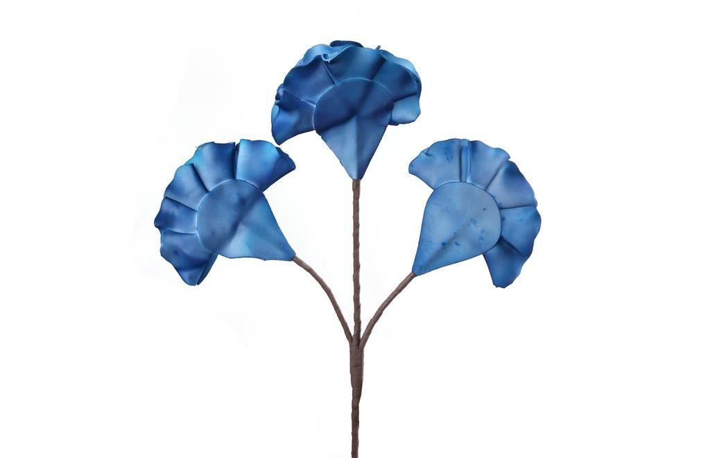 Star Dekor Mavi 3 lü Kadıfe Çiçek VX 099 BLU