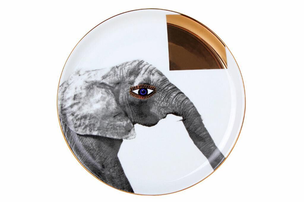 Porland Wild Life Elephant Düz Tabak 20cm 04ALM005138