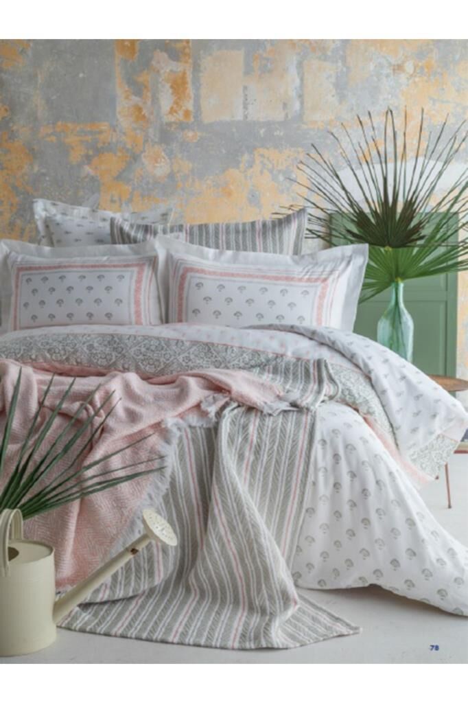 Apricitas Home Tek Kişilik Yatak Örtülü Nevresim Set Florantine Pembe
