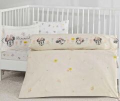 Taç Lisanslı Disney Minnie Mouse Dream Baby Pamuk Bebek Nevresim Takımı