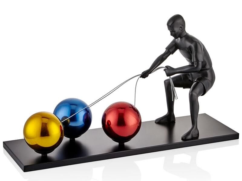 LAMEDORE BALLOON CARRIER BLACK DECOR 57X18X32 CM