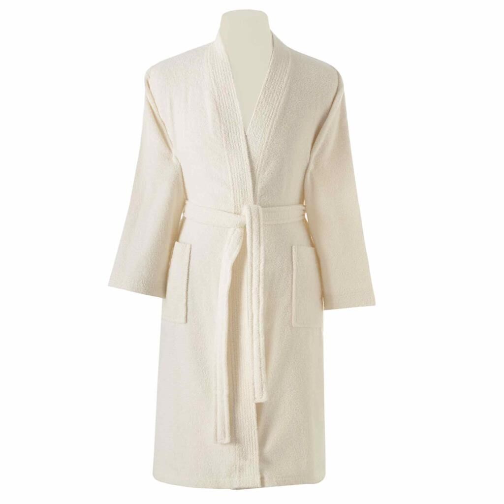 Taç Pamuk Şalyaka S/M Bornoz Ekru