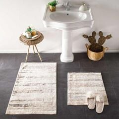 Taç Classy pamuklu paspas 2li bej 71318106