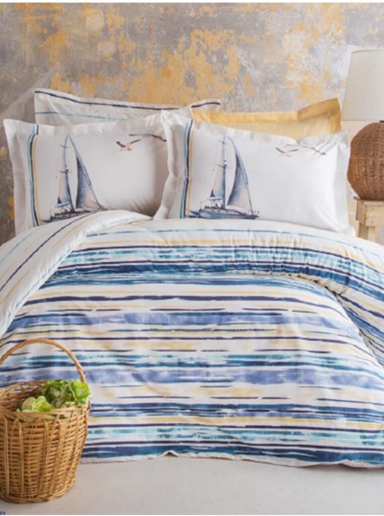 Apricitas Home Marinero Çift Kişilik %100 Pamuklu Nevresim Takımı