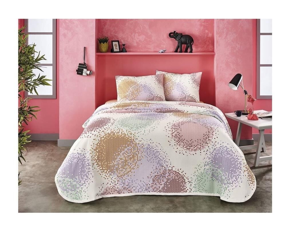 Taç Rio %100 Pamuk Tek Kişilik  Pike Takımı Turuncu-60249684