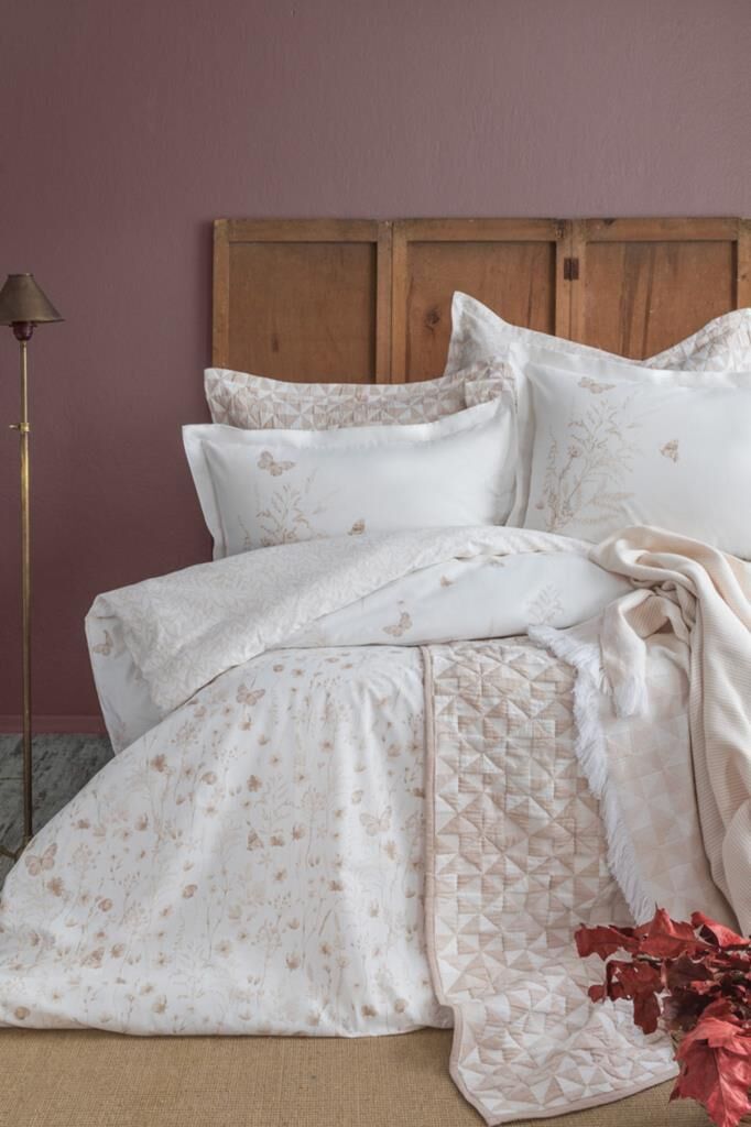 Apricitas Home Çift Kişilik Yatak Örtülü Nevresim Set Liberty Linen