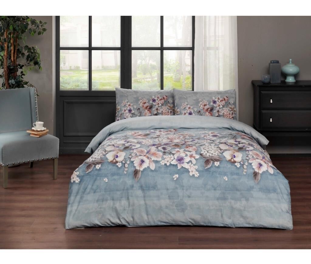 Taç Liza Ranforce Tek Kişilik Nevresim Takımı Mavi