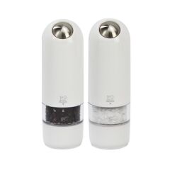 Galeri Kristal Peugeot Alaska Pilli Karabiber ve Tuz Değirmen Seti 16 Cm Beyaz