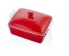 ROSSALLINI LIFE DİKDÖRTGEN KAPAKLI KIRMIZI FIRIN KABI 33X23X7 CM