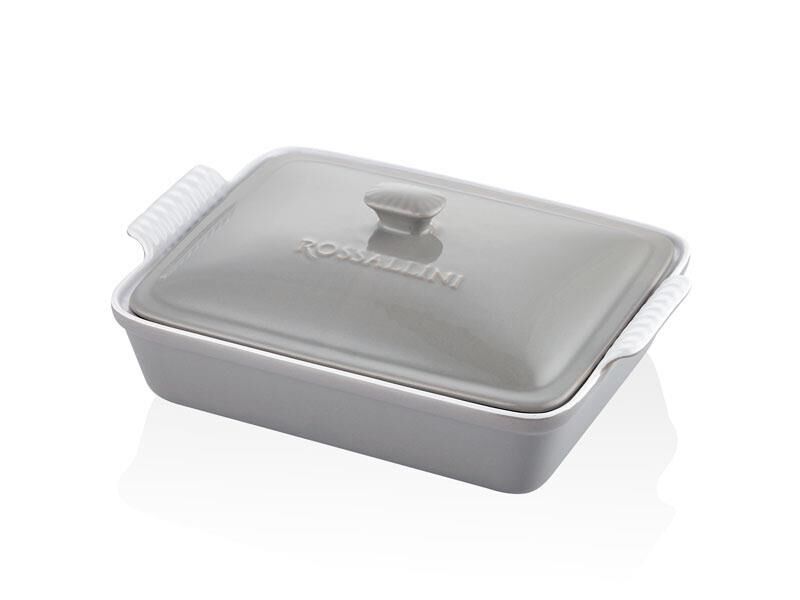 ROSSALLINI LIFE DİKDÖRTGEN KAPAKLI GRİ FIRIN KABI 33X23X7 CM