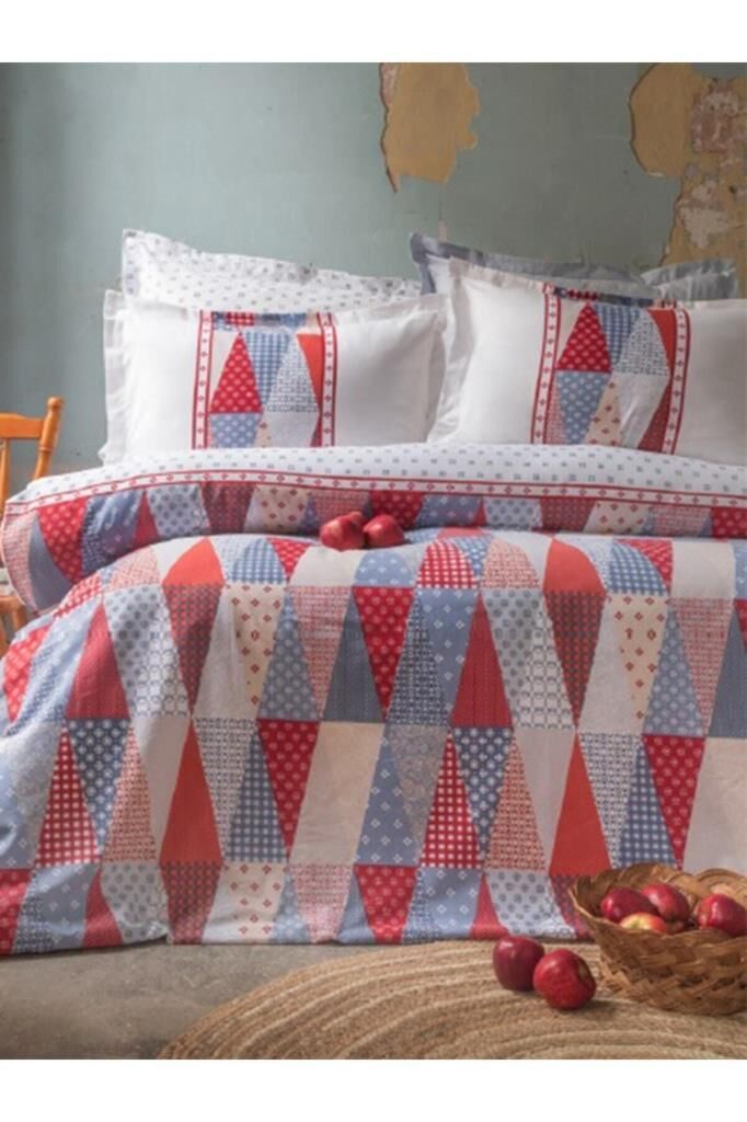 Apricitas Home Mariel Red Tek Kişilik %100 Pamuklu Nevresim Takımı