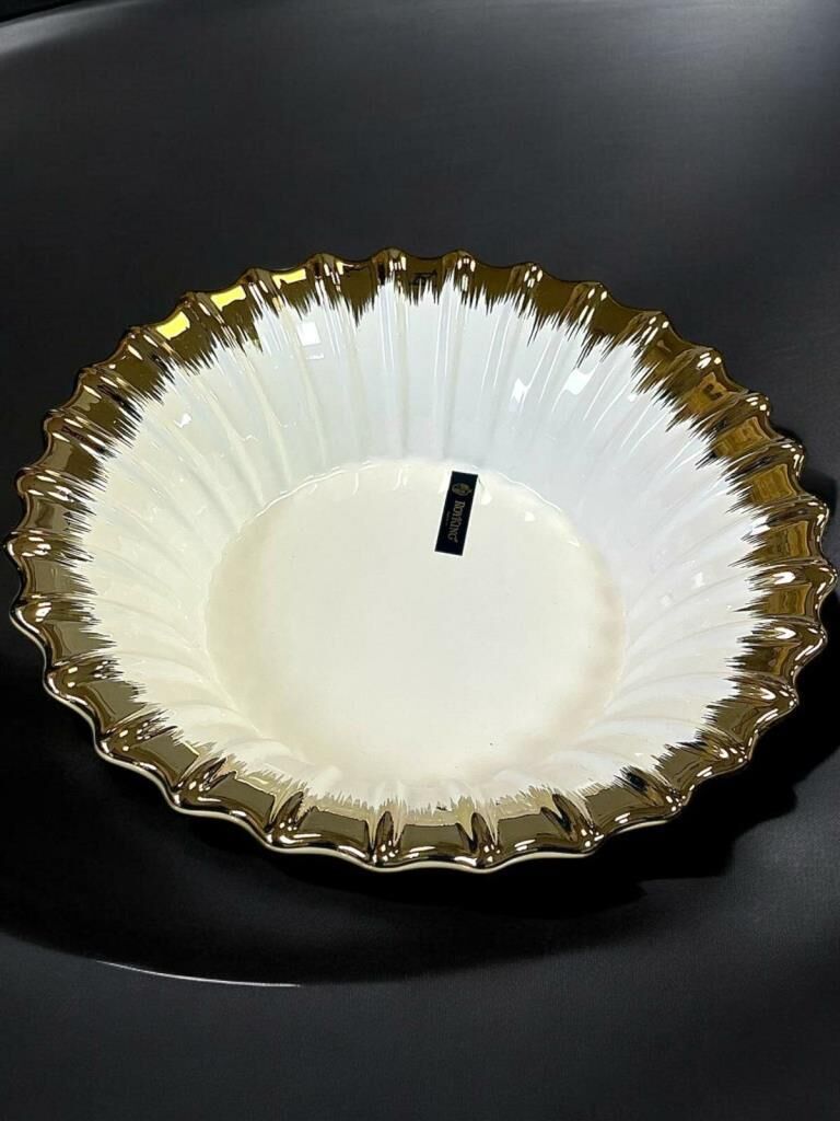 ROYKING LINE GOLD YUVARLAK SALATA KASE 26 CM