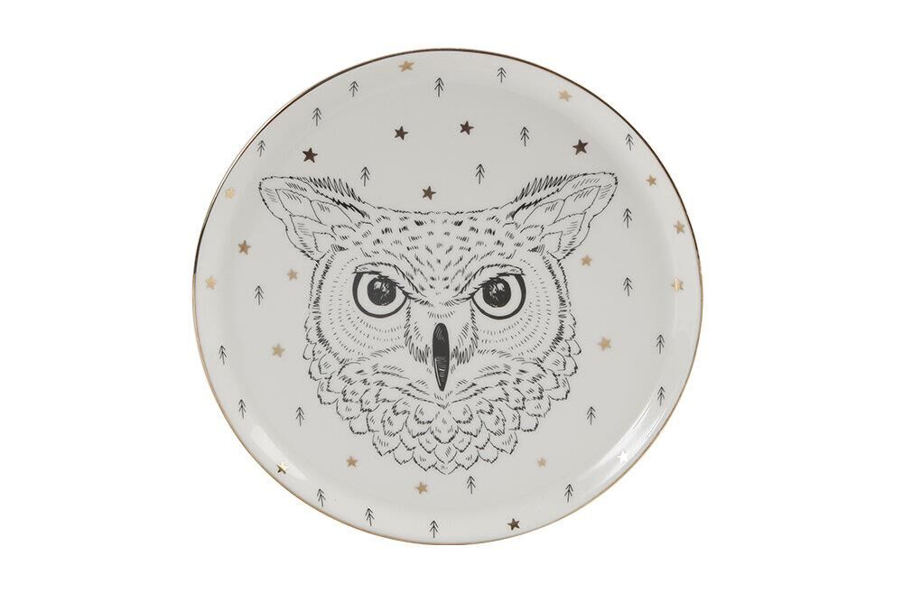 Porland Forest Owl Düz Tabak 20cm 04LFH000455