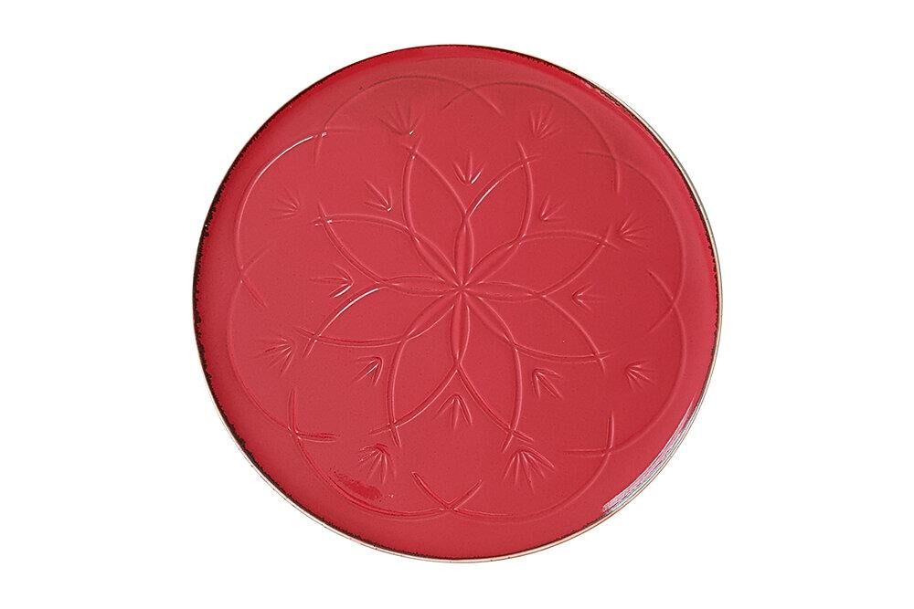 Porland Christina Kırmızı Düz Tabak 32cm 04ALM003559