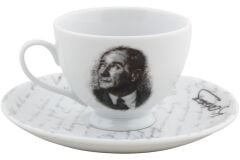 Porland Atatürk Tabaklı 6 lı Kahve Fincanı 80cc 04A+P017070