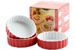 Porland Kırmızı Tart Kalıbı 3 Parça 04A+P013932