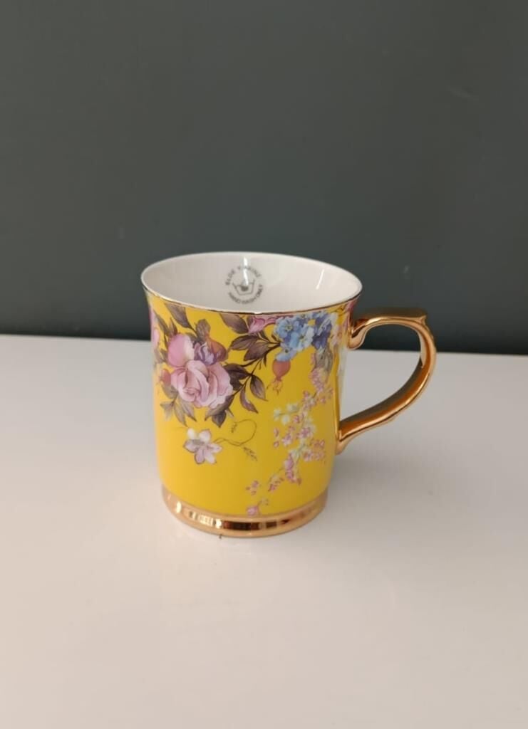 ROYKING KUPA BARDAK SARI ÇİÇEKLİ 400 ML