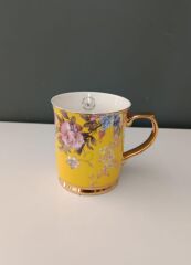 ROYKING KUPA BARDAK SARI ÇİÇEKLİ 400 ML