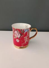 ROYKING KUPA BARDAK KIRMIZI ÇİÇEKLİ 400 ML