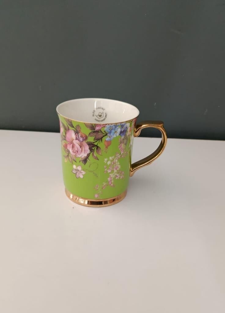 ROYKING KUPA BARDAK YEŞİL ÇİÇEKLİ 400 ML