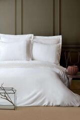 APRİCİTAS HOME BAMBU NAKIŞLI  HERA WHITE NEVRESİM TAKIMI ÇİFT KİŞİLİK