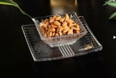 ROYKING BRISTOL TEKLİ TABAKLI CAM KASE 17X12 CM