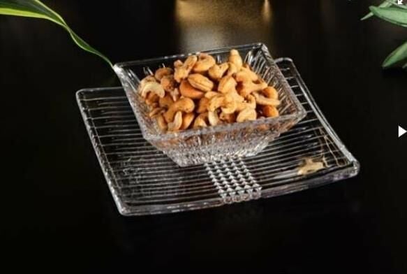 ROYKING BRISTOL TEKLİ TABAKLI CAM KASE 17X12 CM