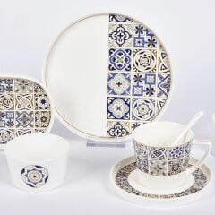 EVDEMA KARŞIK DESENLİ 32 PARÇA KAHAVLTI TAKIMI