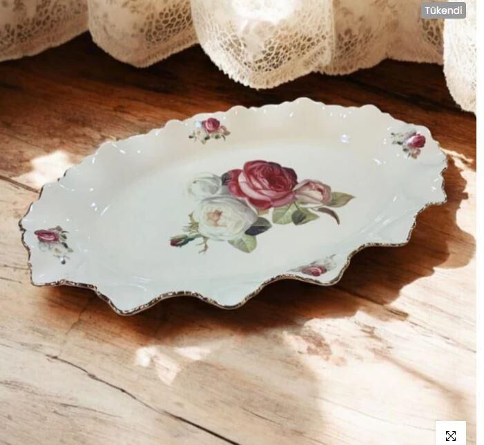 ROYKING ROSE OVAL SUNUM TABAK 33 CM