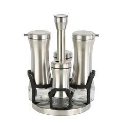 EVDEMA GÜMÜŞ RENKLİ 4 LÜ SALATA SOSU SETİ