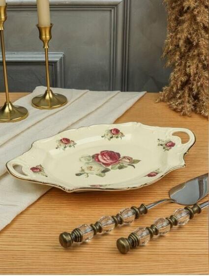 ROYKING ROSE 31 CM OVAL KULPLU SUNUM TABAĞI