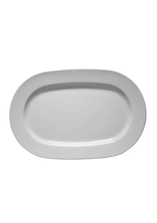 Kütahya Porselen Frig Otel 40 cm 6 Adet Kayık Tabak Dekorsuz