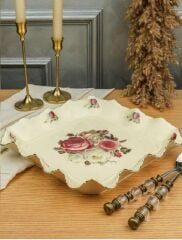 ROYKING ROSE KARE SUNUM TABAĞI 31 CM