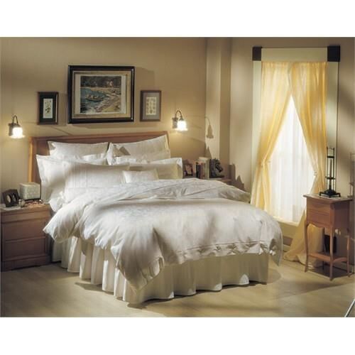 Taç Saten Çift Kişilik Jakaranda Nevresim Takımı Ekru