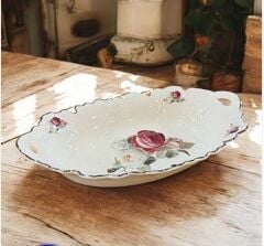 ROYKING ROSE 37 CM OVAL DERİN KULPLU SUNUM TABAK