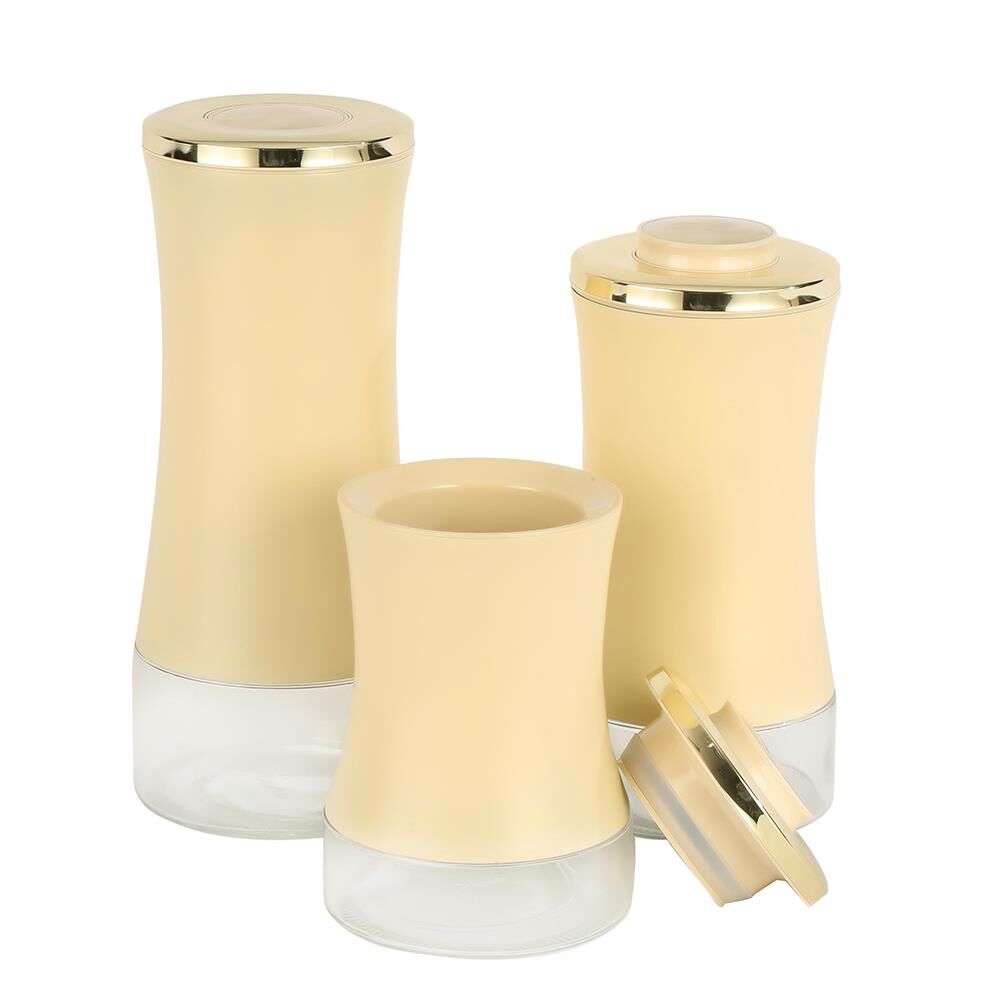 EVDEMA SARI 3 LÜ SAKLAMA KAVANOZ SETİ