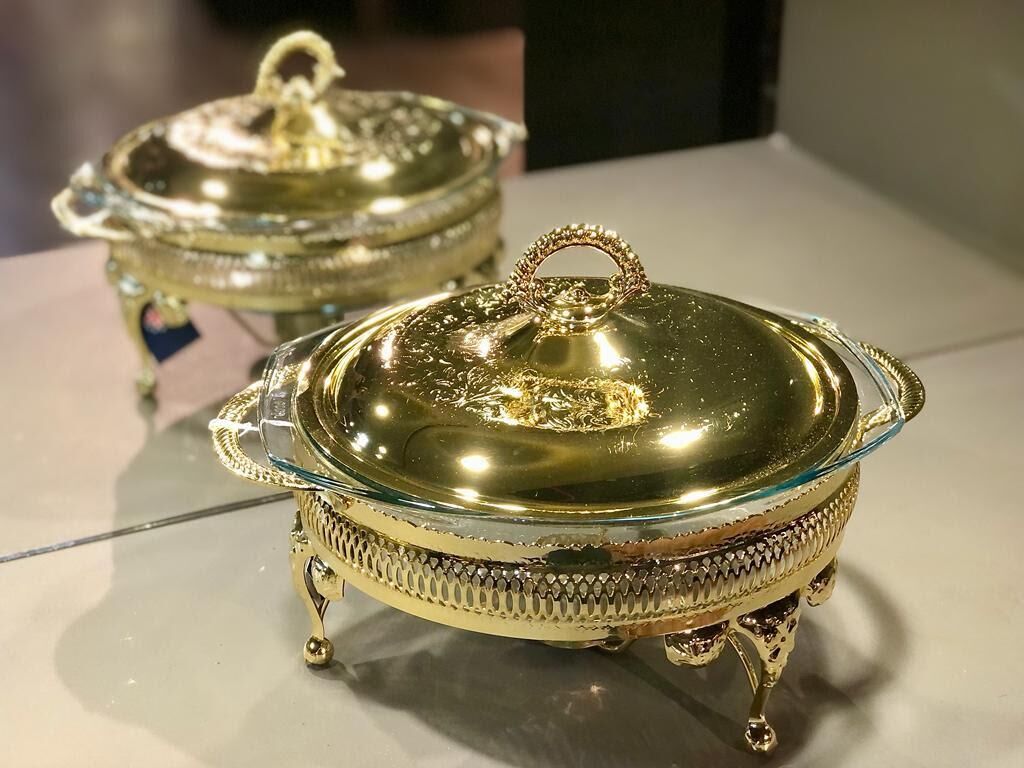 QUEEN ANNE YUVARLAK AYAKLI FIRIN KABI GOLD 30*23*19