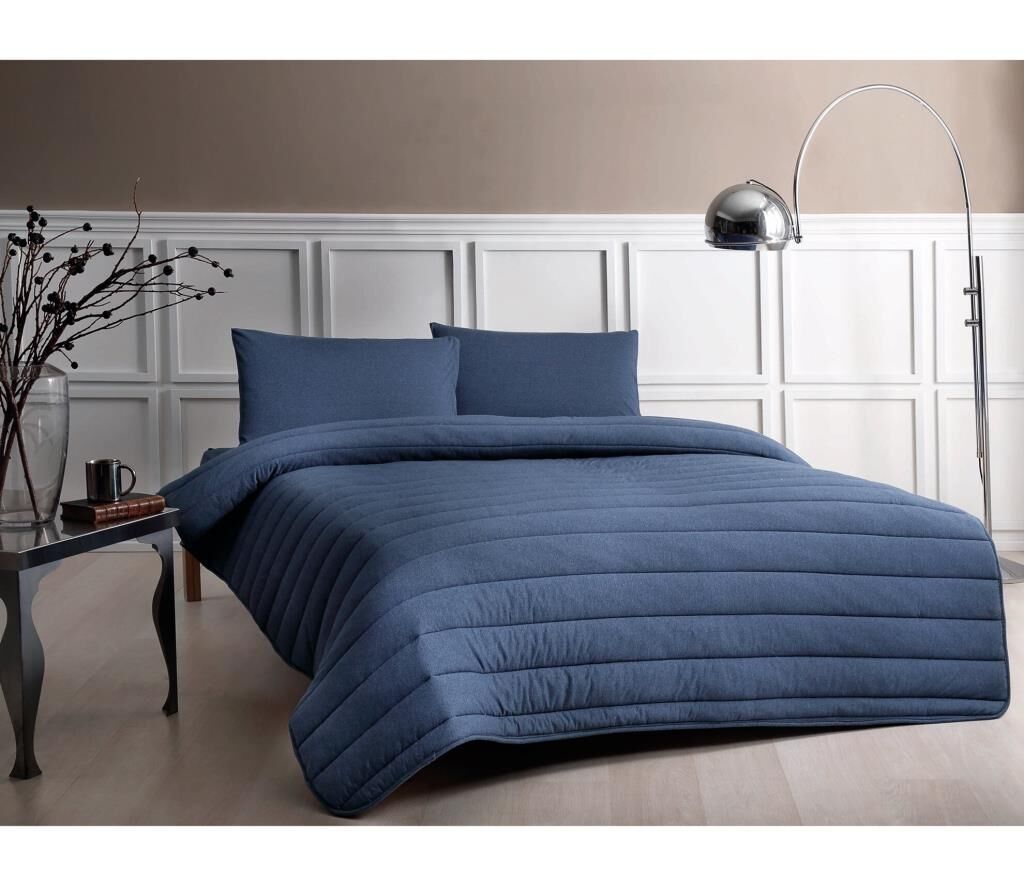 Taç Natura Çift Kişilik Yorgan Seti Indıgo