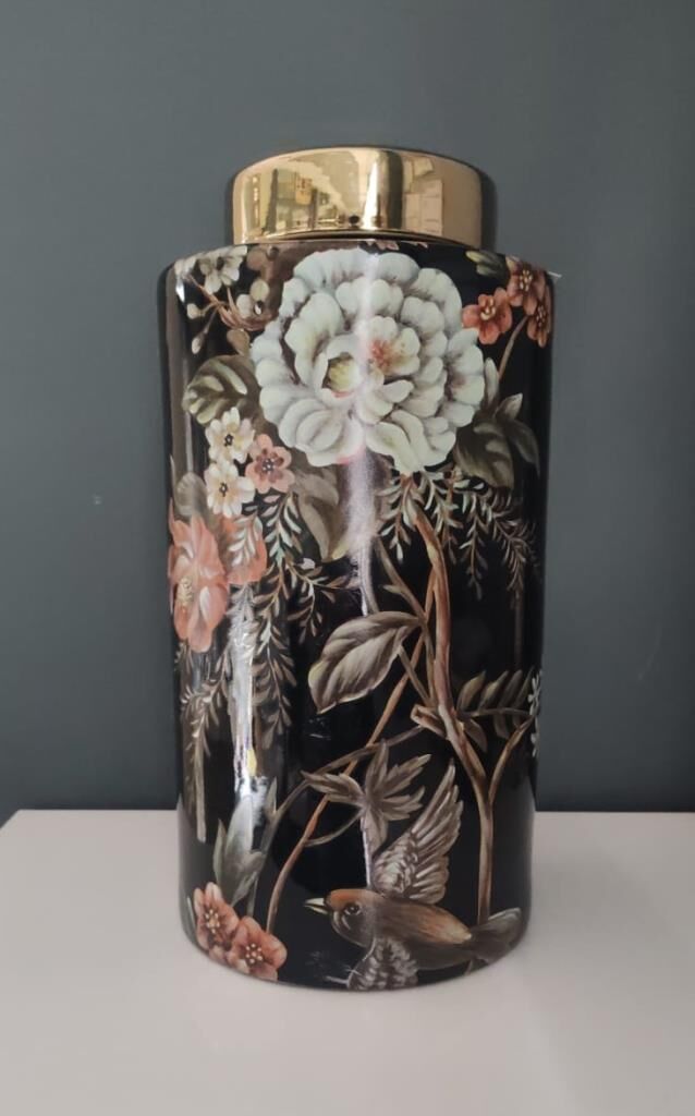 LAMEDORE FLOWER GARDEN KAPAKLI SİLİNDİR BÜYÜK KÜP 20X20X39 CM