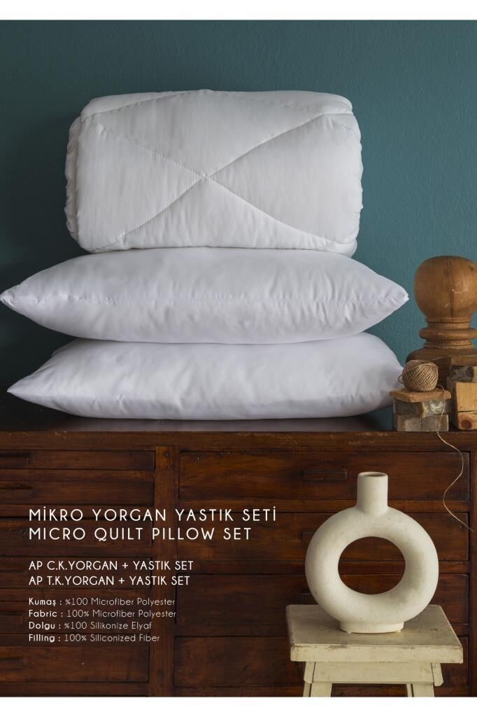 Apricitas mikro yorgan seti + yastık seti ç.k